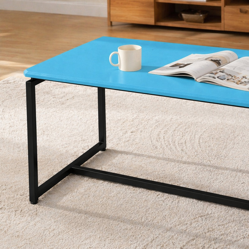 Ensemble de 3 tables basses et tables de bout en fibre de carbone bleues GT, Bleu