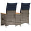 Canapé de patio inclinable 2 places Vidaxl-116119990-116119992