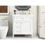 Meuble-lavabo de salle de bain 30 po, armoire contemporaine avec 2 tiroirs et tablettes de rangement cachées, accessoire tiroir fonctionnel, mobilier moderne-130431103