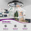 Makaiyla 20" Indoor Flush Mount Ceiling Fan with LED Integrated Light and Remote & App Control-884189676