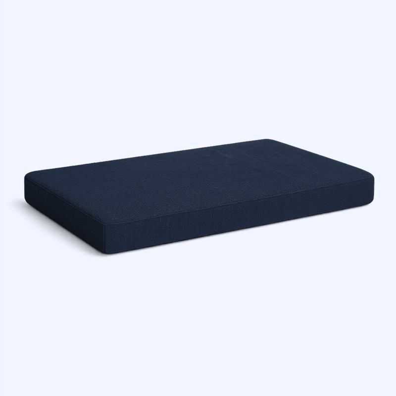 Coussin de banc sur mesure de 1 pi pour l'intérieur et l'extérieur avec mousse 75D haute résilience, L 52 po x P 22 po
