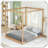 Canopy Platform Bed Support Legs Sturdy Elegant Design,Queen