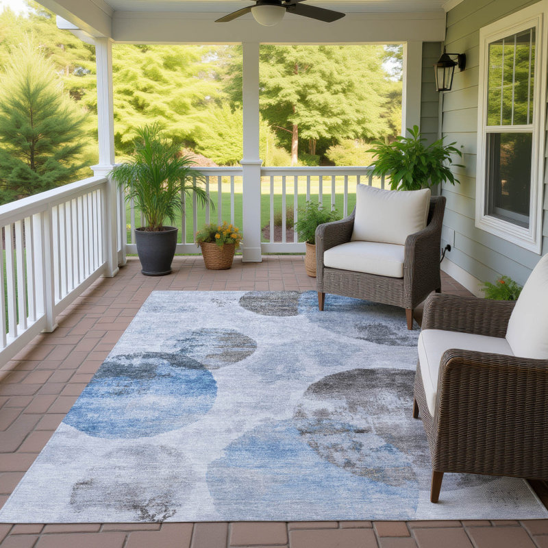 Machine Washable Indoor/Outdoor Chantille ACN2346 Abstract Rug, Rectangle 8' x 10'