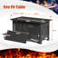 8-Piece Outdoor Pe Rattan Patio Furniture Set, 30" Fire Pit Table,-1218837136