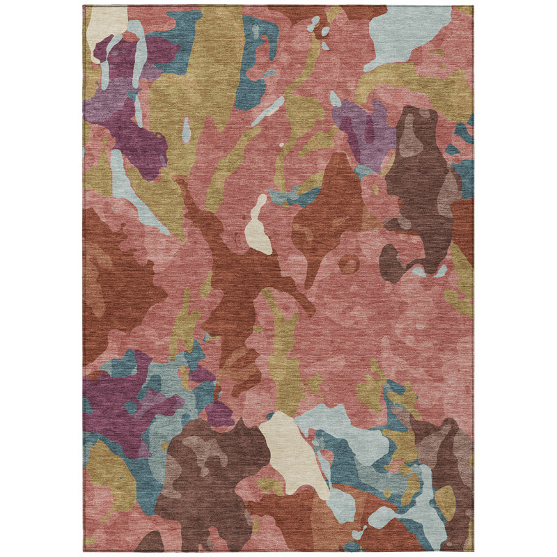 Machine Washable Indoor/Outdoor Oden ACN2161 Modern Rug, Rectangle 10' x 14'
