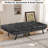 Futon Sofa Bed, Blue Armless Futon Sleeper Sofa Loveseat Convertible Memory Foam Couch Bed For Small Compact Living Spaces,Apartment
