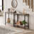 2 Tier Entryway Table, 31.5" Console Tables With Storage, Retro Sofa Table With Metal, Industrial Behind Couch Table-1008443440