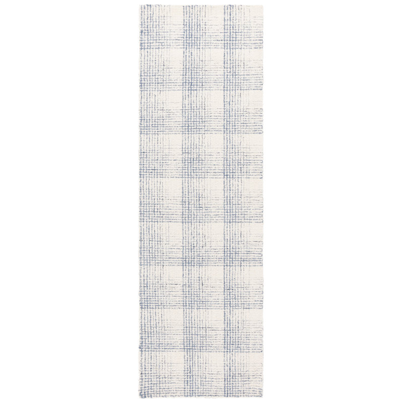 Ebony 806 Area Rug In Ivory / Blue, Runner 2'3" x 8'