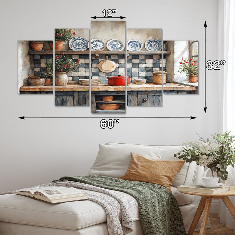 Gray Country Kitchen Rustic Charm I - Ensemble de décoration murale de cuisine