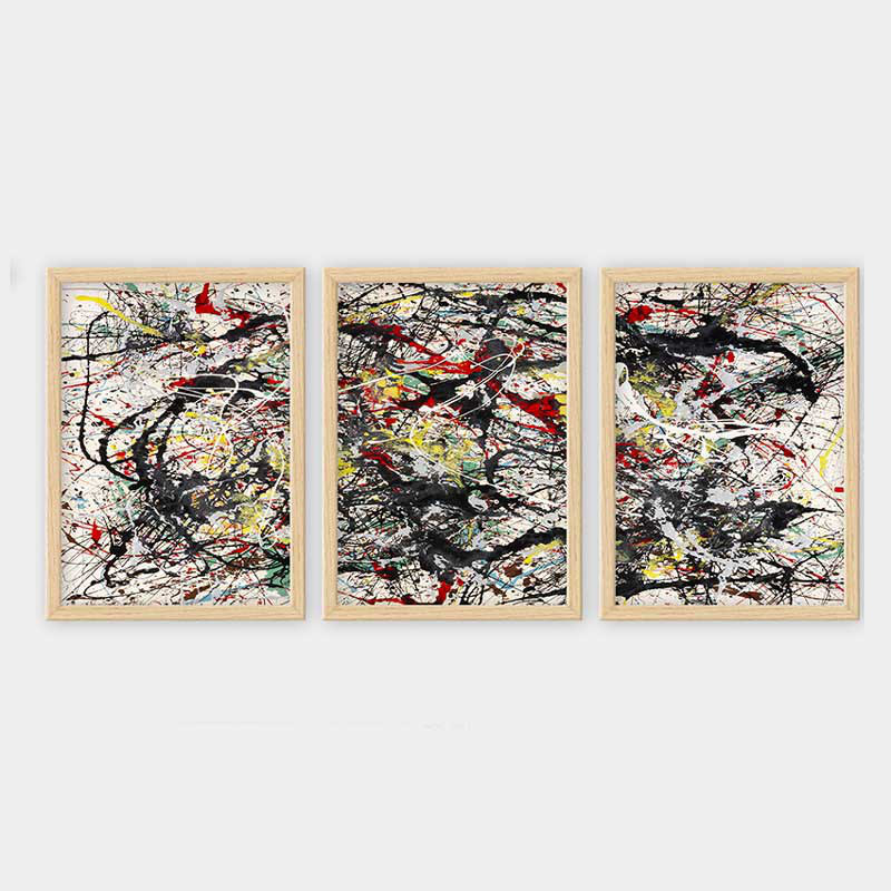 Superbe ensemble de peintures décoratives encadrées (3 pièces) de 21,7 po x 29,5 po chacune | Cadre 100% bois avec polystyrène de 0,8 pouce | Impression numérique UV | Parfait pour la décoration murale de salon, de bureau et de galerie