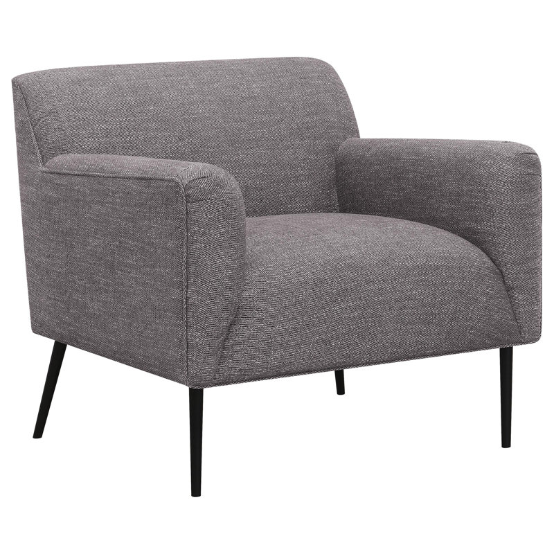 Fauteuil en polyester de 32,5 po de large Kionni, 100 % polyester - gris anthracite