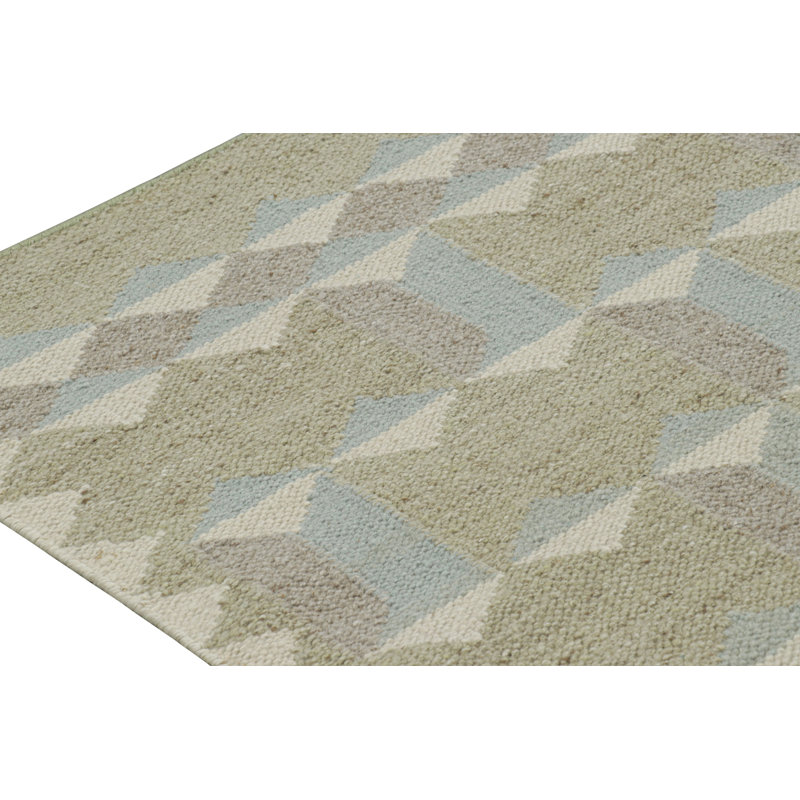 Scandinavian Wool Geometric Area Rug, Runner 2'6" x 10'