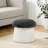 20" Upholstered Chenille Ottoman with Storage-595476637