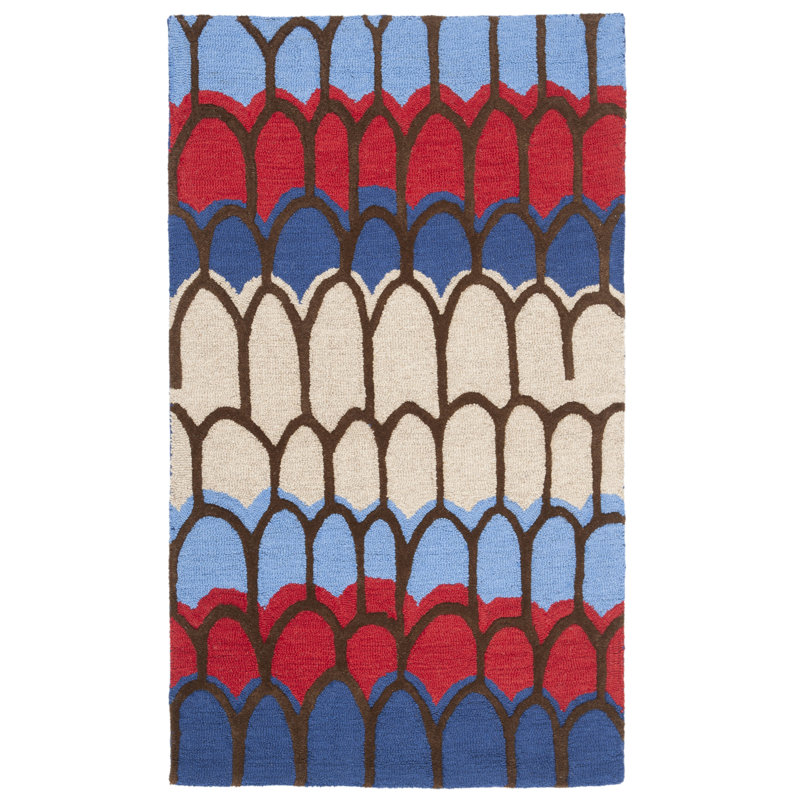 Tapis bleu pour enfants Fairchild, Rectangle 3 pi x 5 pi