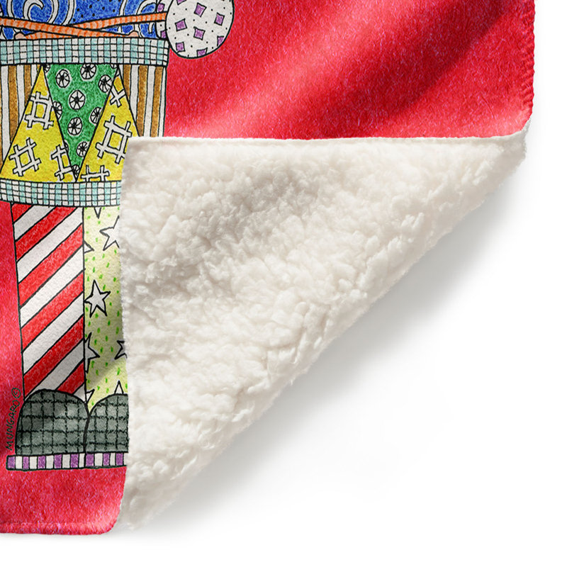 Couverture casse-noisette , 51 po x 60 po, Rouge