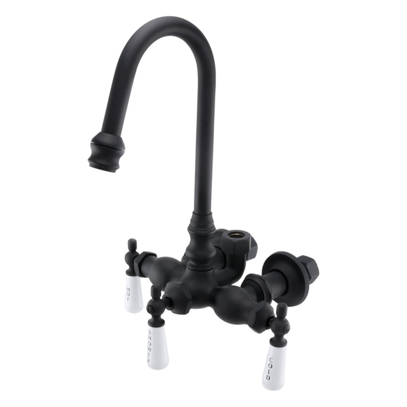 Tub Mount Gooseneck Diverter Faucet by Strom Living, Oil Rubbed Bronze