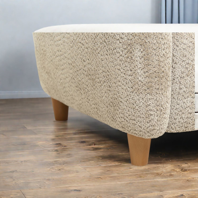 Causeuse compacte en tissu chenille 58 pouces