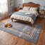 Tapis Wintercress de style vintage, bleu marine, crème, or et beige, antidérapant, à poils courts, pour l'intérieur et l'extérieur, adapté aux animaux domestiques, salon, chambre, salle à manger, entrée, couloir, bureau, lavable-1732265082