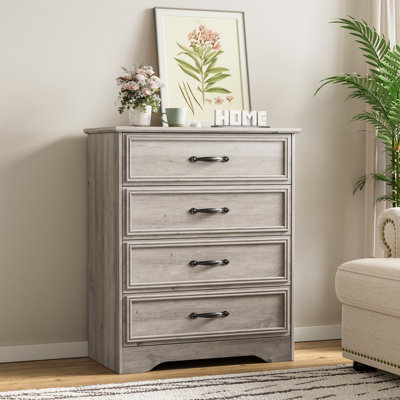 Commode de rangement moderne en bois à 4 tiroirs de 29,6 po Winston Porter
