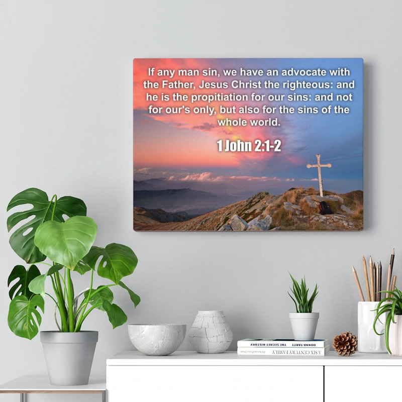 Jesus Christ The Righteous 1 John 2:1-2 - Wrapped Canvas Print, 46cm H x 61cm W