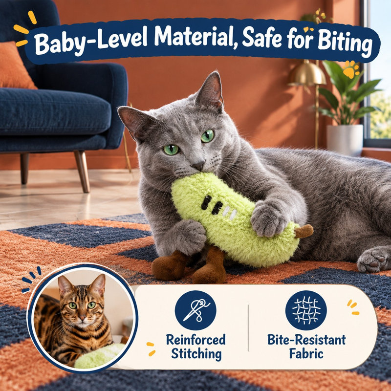 Lot de 2 jouets en peluche à l'herbe à chat en forme de fruits, utilisant un format de coussin à mâcher froissé pour un jeu interactif ; 22 évaluations mondiales.