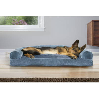 Faux Fur & Velvet Pillow Sofa Pet Bed