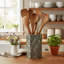 Porte-ustensiles en marbre fait à la main pour rangement pour ustensiles de cuisine et plateau de table - Organisateur pour comptoir, garde-manger, salle de bain, vase à fleurs, bureau et table