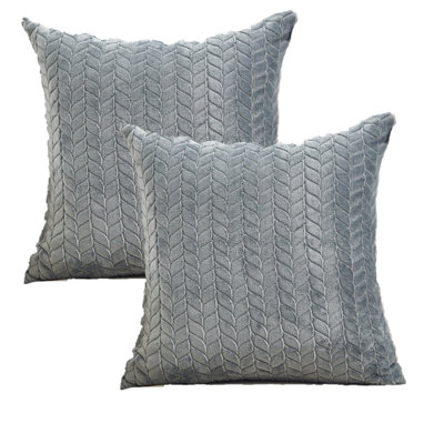 Velvet Leaves Velvet Floral 18'' Throw Pillow Cover