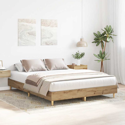 Bed Frame No Mattress Engineered Wood