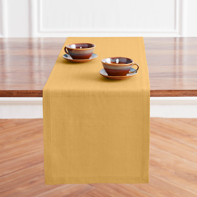 Diana - 100% Pure Linen Table Runner, 108" x 14", Navy