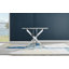 Tierra Modern Metal & Glass Round Dining Table Set with 4 Luxury Faux Leather Chairs-105189780-105189777