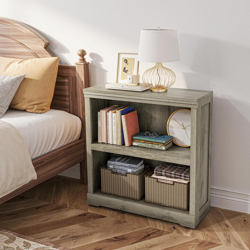 Patrick Toy Storage Bookcase, Light Brown, (2 Shelves) 31.8"H x 31.2"W x 11.7"D