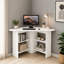 Corner Computer Desk with Shelves-1337369279