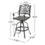 Tabouret pivotant en fonte d'aluminium