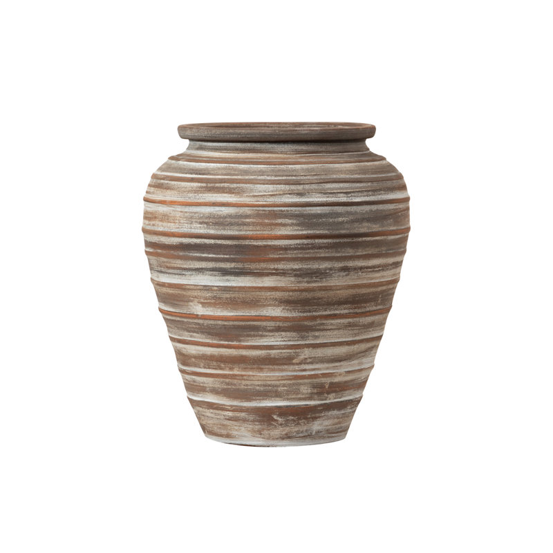 Ceramic / Porcelain Table Vase, Brown, 52cm H x 44cm W x 44cm D