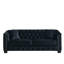 3-Seater + 3-Seater Combination Sofa.Velvet Black-91353505