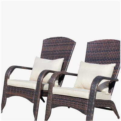 Patio Chair with Cushions(Beige Cushion)