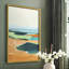Reproduction encadrée turquoise et orange II - bois massif-1892282524