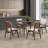 Aria 5-Piece Solid Wood Dining Room Set With Sculpted Legs And Upholstered Curved Back Chairs-1255768523-1253638770