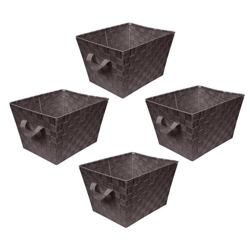 Zipcode Design™ Plastic Decorative Basket, Small, Choco, 4