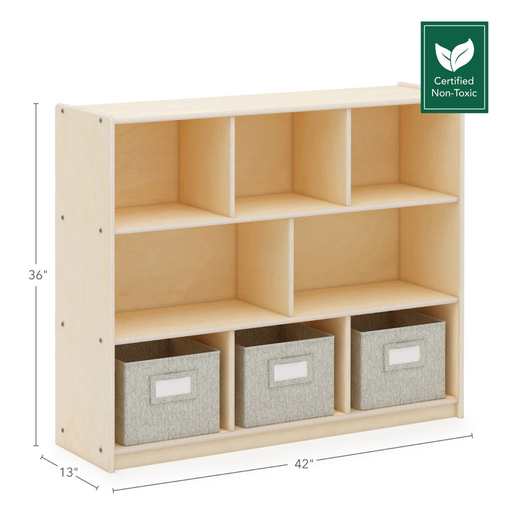 Guidecraft EdQ Shelves and 10 Bin Storage Unit 30 - White