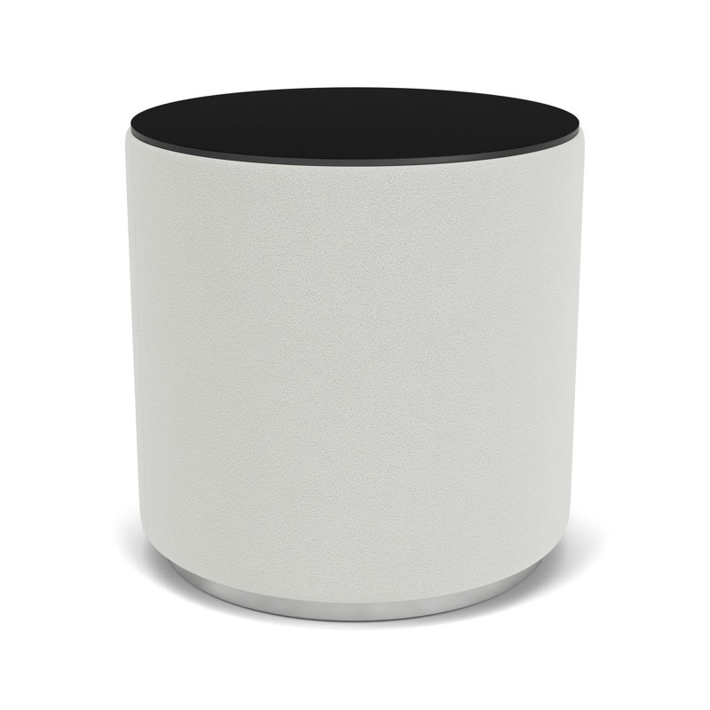 Table de réception avec plateau en stratifié Darsey, Argent; ombre portes ouvertes, 20", Nuit noire