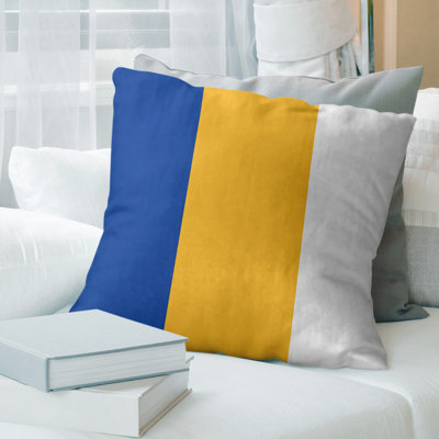 Leather/Suede Reversible Throw Pillow