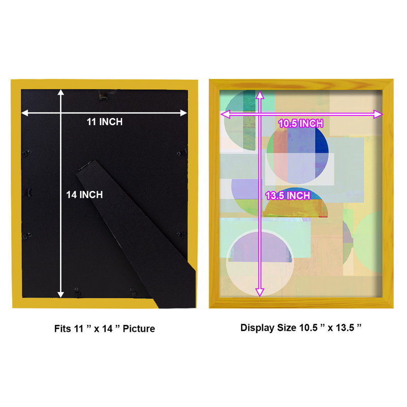 Frenk " Demi IV ", 15" H x 12" W x 1" D, Yellow