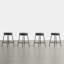 Tabouret de comptoir pivotant rembourré avec structure en métal-118574632