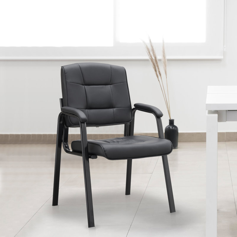 Fauteuil Keymiah, Similicuir noir