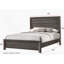 Mobilier de chambre à coucher rustique en bois de 1 lit à panneaux grand lit de style contemporain gris-1829992991-1829992987