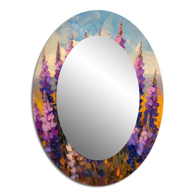 Miroir mural mauve