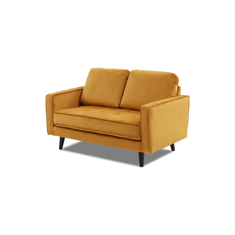 Balfor 2 Seater Velvet Sofa, Mustard