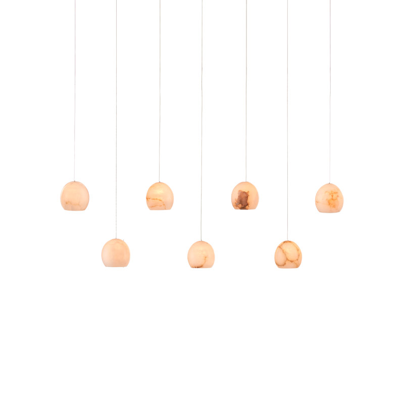 Lazio 7 - Light Natural Stone Kitchen Island Pendant